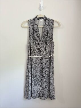 ARITZIA WILFRED Sabine Silk Paisley Dress Belted Quiet Luxury Minimalist Chic M